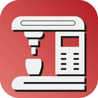 Coffee Machine Vector Glyph Gradient Background Icon For Personal And Commercial Use.