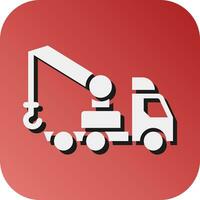 Tow Truck Vector Glyph Gradient Background Icon For Personal And Commercial Use.