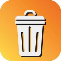 Dustbin Vector Glyph Gradient Background Icon For Personal And Commercial Use.