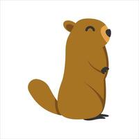 Groundhog Element Vector Flat Design