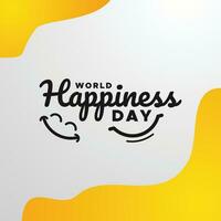 Happiness Day Template Vector Design