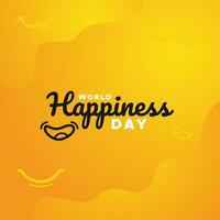 Happiness Day Template Vector Design