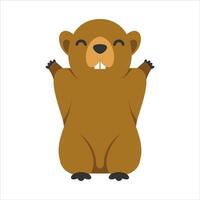 Groundhog Element Vector Flat Design