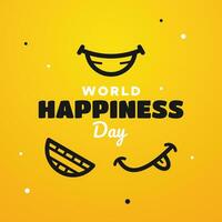 Happiness Day Template Vector Design