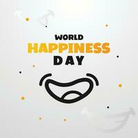 Happiness Day Template Vector Design