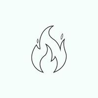 Fire flame vector outline