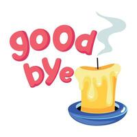 Trendy Good Bye vector