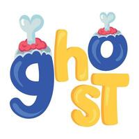Trendy Ghost Concepts vector