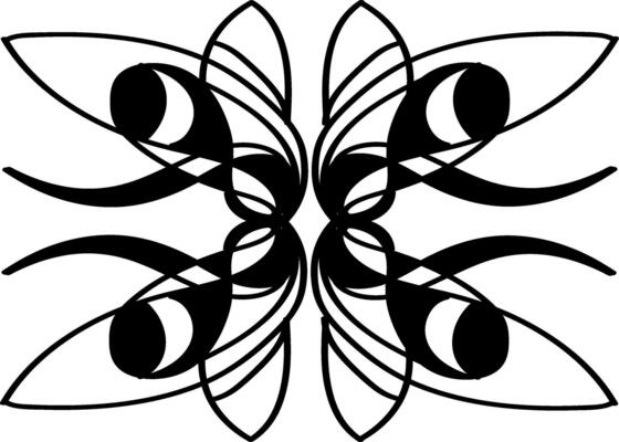 Free style natural ornament design, illustration, vector on white background.