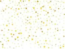 Magic Golden Triangular Confetti Background. Vector illustration