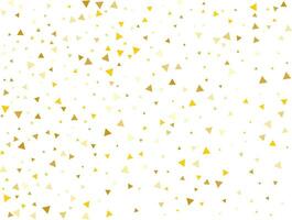 Magic Golden Triangular Confetti Background. Vector illustration