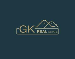 G k real inmuebles y consultores logo diseño vectores imágenes lujo real inmuebles logo diseño