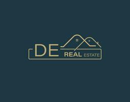 DE Real Estate and Consultants Logo Design Vectors images. Luxury Real Estate Logo Design