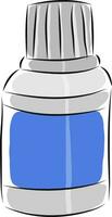 Bottle with water inside illustration vector on white background