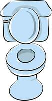 Toilet hand drawn design, illustration, vector on white background.