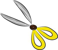 Scissors hand drawn design, illustration, vector on white background.