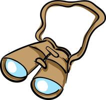 Binoculars hand drawn design, illustration, vector on white background.