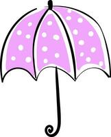 Umbrella hand drawn design, illustration, vector on white background.