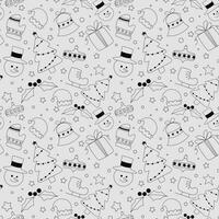 Hand drawn christmas pattern design background. vector