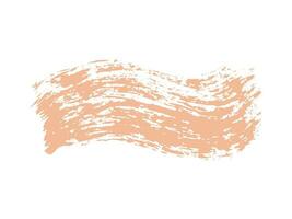 Color of the Year 2024 peach fuzz sample Vector paint brush spot Hand painted trendy color background Ink scribble dab clipart