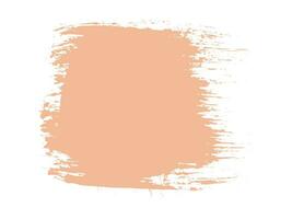 Color of the Year 2024 peach fuzz sample Vector paint brush spot Hand painted trendy color background Ink scribble dab clipart