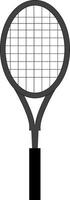 Simple vector illustration on white background of a grey tennis racket