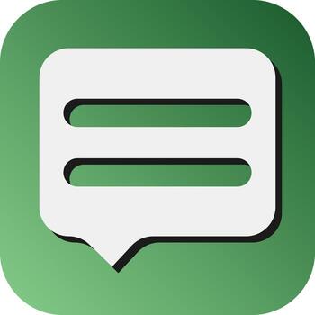 Message Vector Glyph Gradient Background Icon For Personal And Commercial Use.