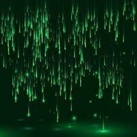 Green color background in a matrix style. Data stream. Falling random data block. Cyberspace or virtual reality visualisation. Vector illustration