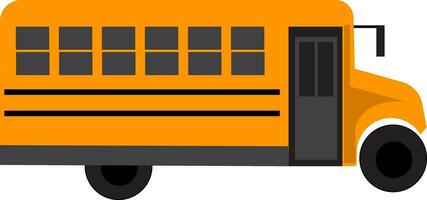 Yellow school bus vector illustration on white background