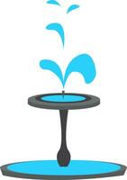 Simple vector illustration of a blue fountain on white background