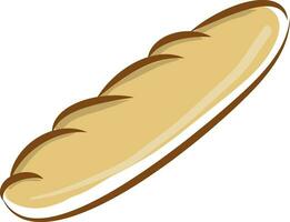 Simple vector illustration of a french baguette on white background