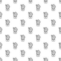 Seamless pattern with cactus doodle for decorative print, wrapping paper, greeting cards and fabric vector