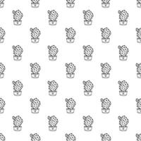 Seamless pattern with cactus doodle for decorative print, wrapping paper, greeting cards and fabric vector