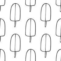 Seamless pattern with ice cream doodle for decorative print, wrapping paper, greeting cards, wallpaper and fabric vector