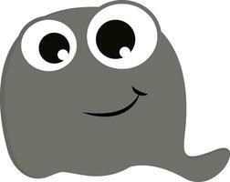 Grey scarry ghost  vector illustration on white background