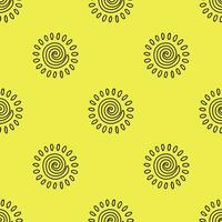 Seamless pattern with sun doodle for decorative print, wrapping paper, greeting cards, wallpaper and fabric vector