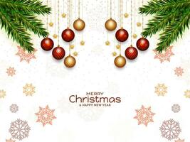 Merry Christmas festival snowflakes decorative background design vector