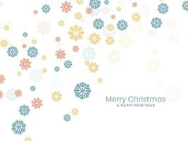 Merry Christmas cultural festival beautiful snowflakes background vector