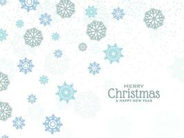 Elegant Merry Christmas festival snowflakes stylish card vector