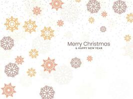 Merry Christmas festival snowflakes decorative background design vector