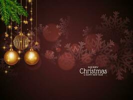 Merry Christmas festival elegant celebration background vector