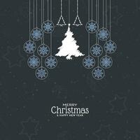 Merry Christmas traditional festival celebration elegant background design vector