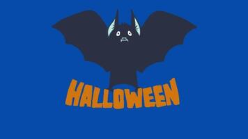 halloween figuur in blauw achtergrond video