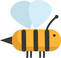 Simple sketch of a bee  color  vector on white background