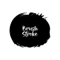 Decorative Black watercolor brush stroke grunge design vector