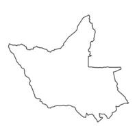 Matabeleland North province map, administrative division of Zimbabwe. Vector illustration.