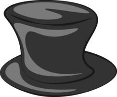 Black magician cartoon hat vector or color illustration