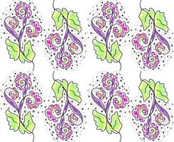 The texture of a regular pattern of spring with flowers vector or color illustration