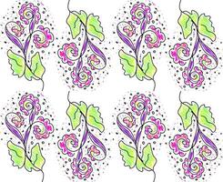 The texture of a regular pattern of spring with flowers vector or color illustration