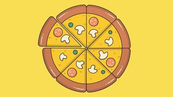 2d animated pizza video